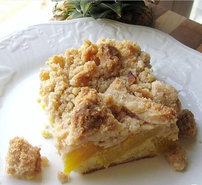 Polish Pineapple Crumb Cake (Placek z Ananas y Kruszonka) Recipe
