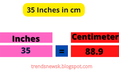 35 inches in cm