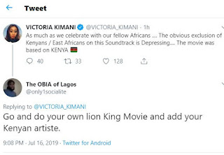 Victoria Kimani forms out depressingly over the exclusion of Kenyans in the Beyoncé Lion King tracklist