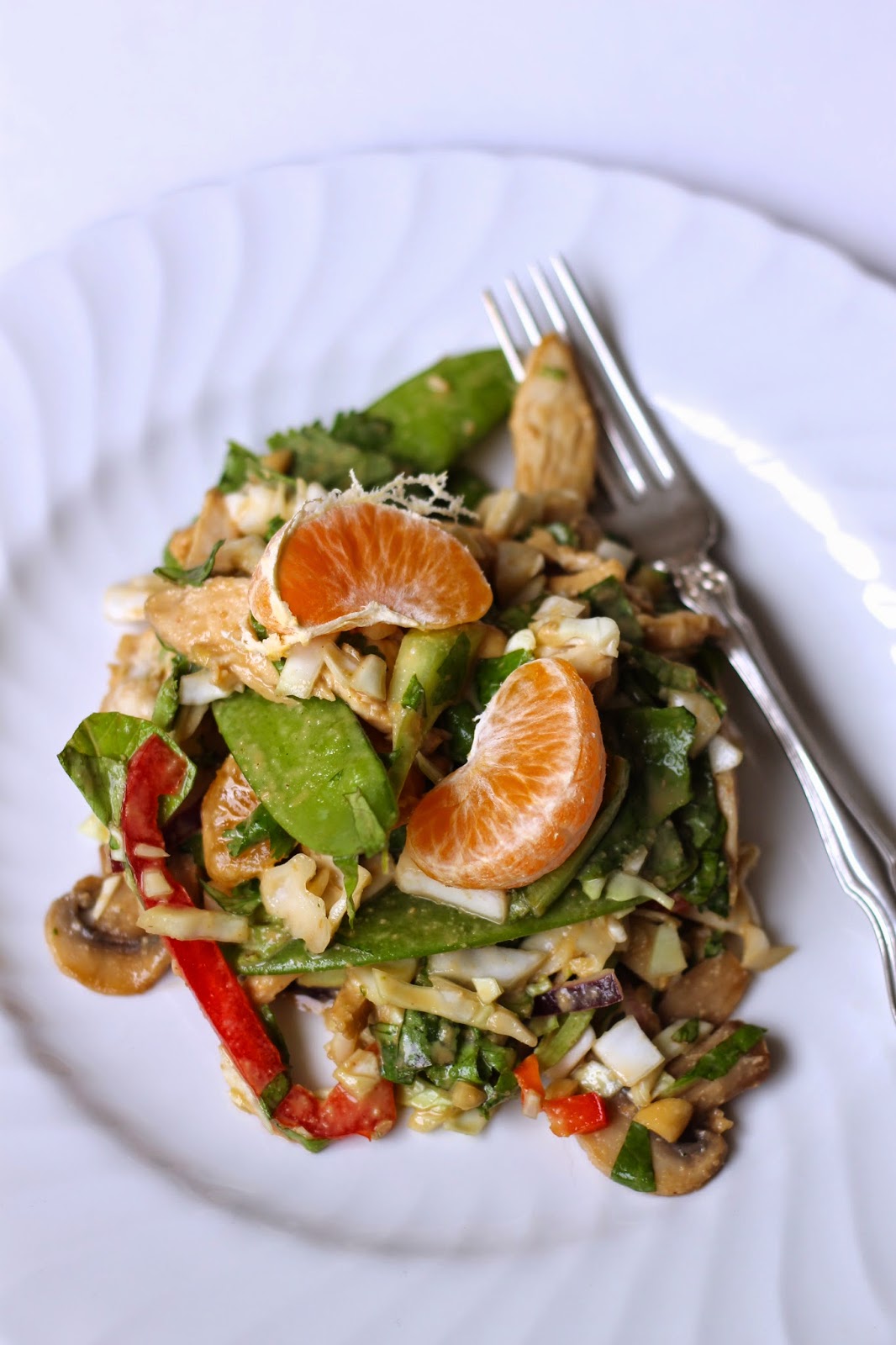 Where Your Treasure Is: Asian Chicken Salad with Peanut Dressing