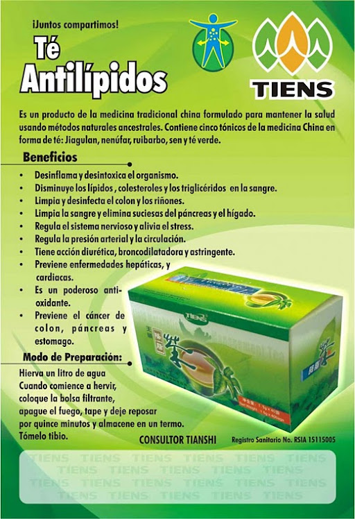 Té Antilípidos (Reductor de Peso)