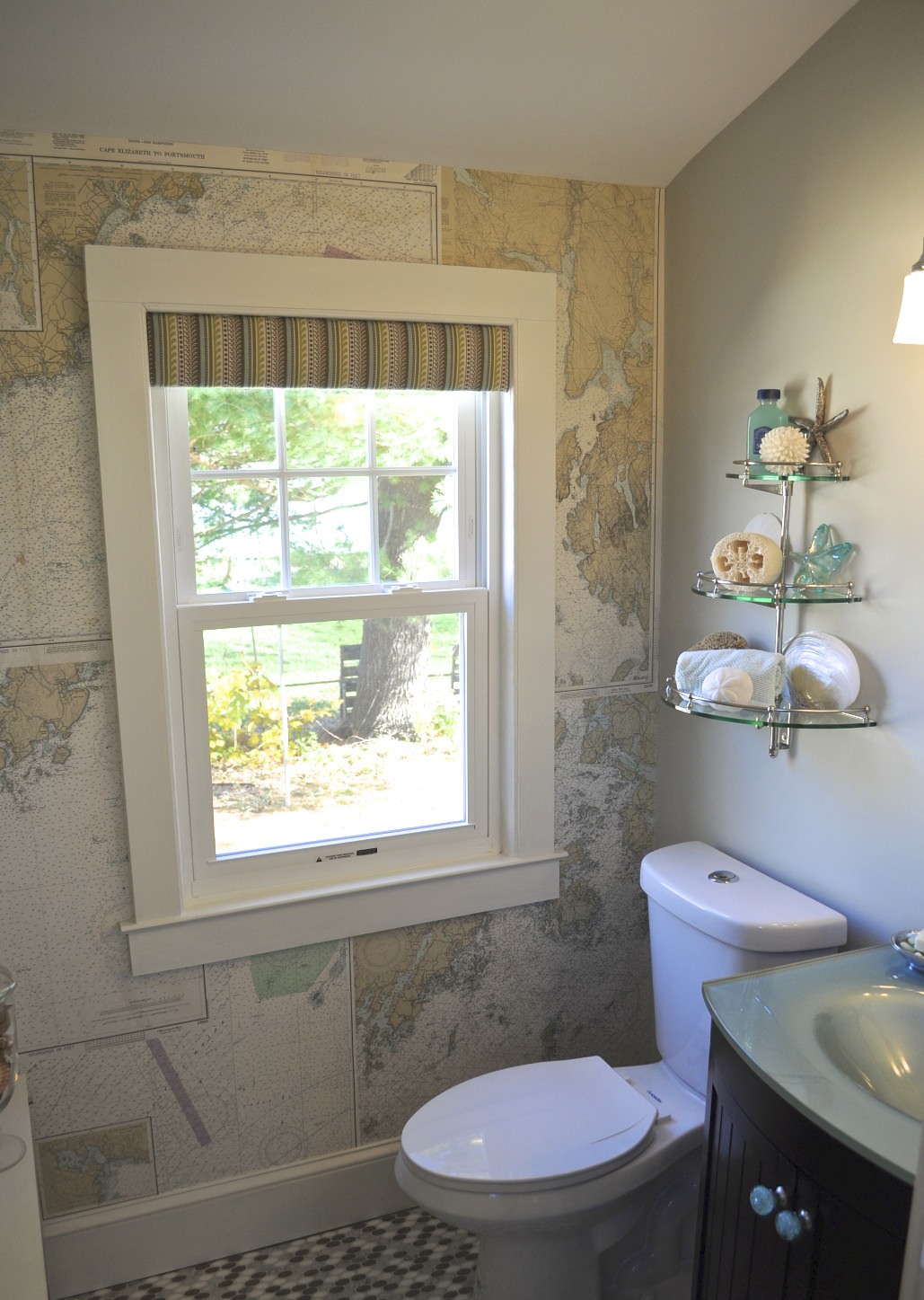 SoPo Cottage: Creative Wallpaper - How to Hang Nautical Charts