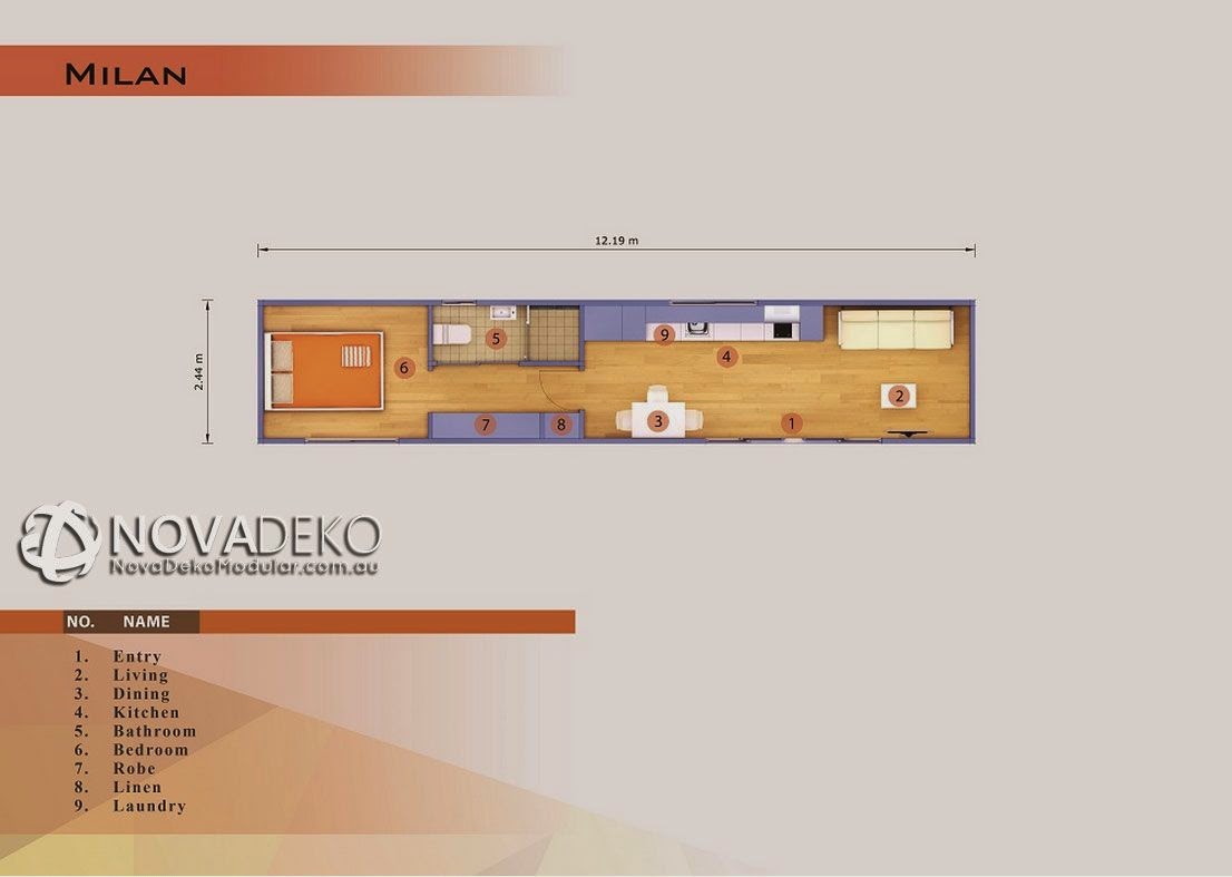 Container Home Blog: Nova Deko "Milan" 8'x40' Container Home