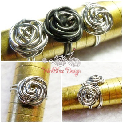 Tutorial for Adjustable Wire Wrap Rose Ring - ring collection
