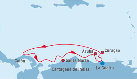 Nuevo itinerario por el caribe de los cruceros Pullmantur, saliendo desde La Guaira. Nueva ruta de crucero por el Caribe