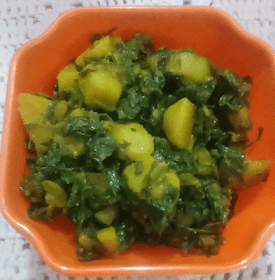 Aloo Palak Recipe | Potato with Spinach | How to make Aloo Palak Sabji?