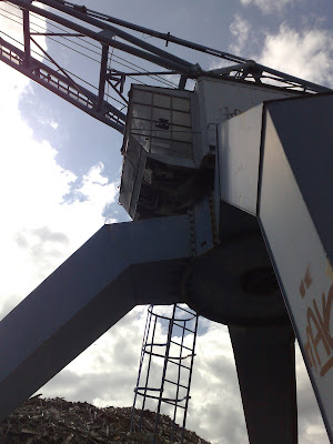 old crane, sky