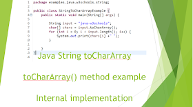 Java String toCharArray() with example - Convert string to char - Internal