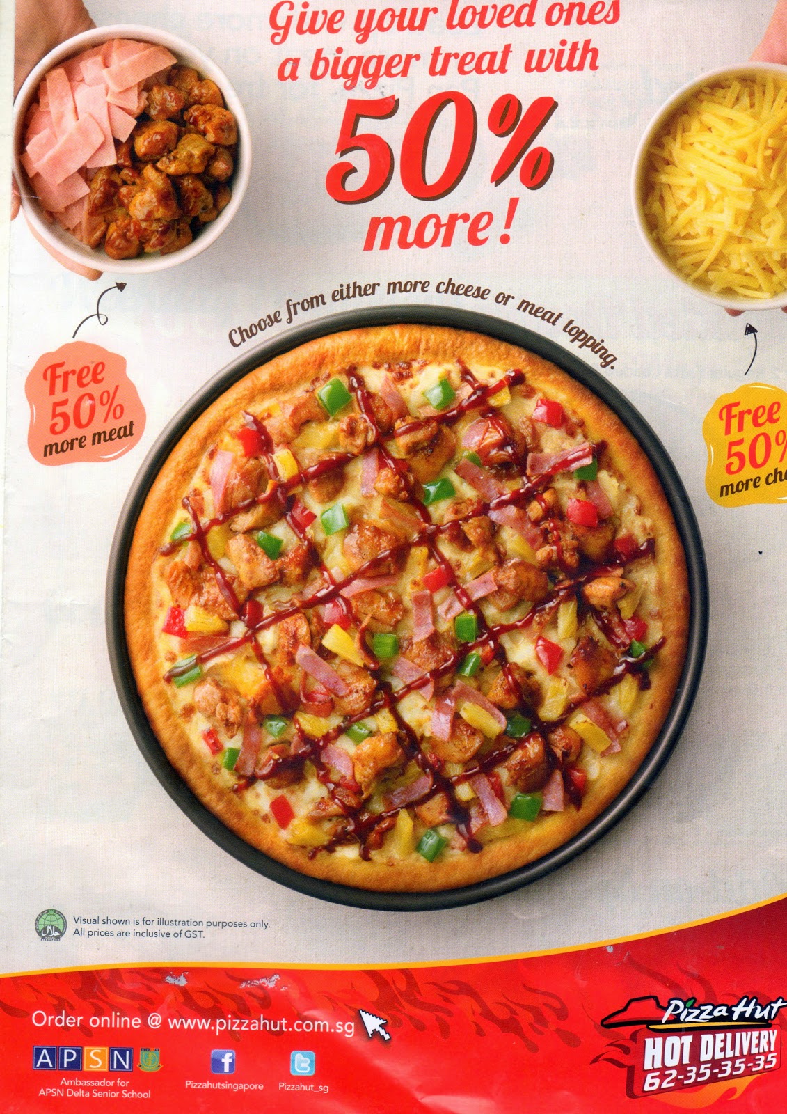 pizza hut pamphlet pizza hut then i said i want