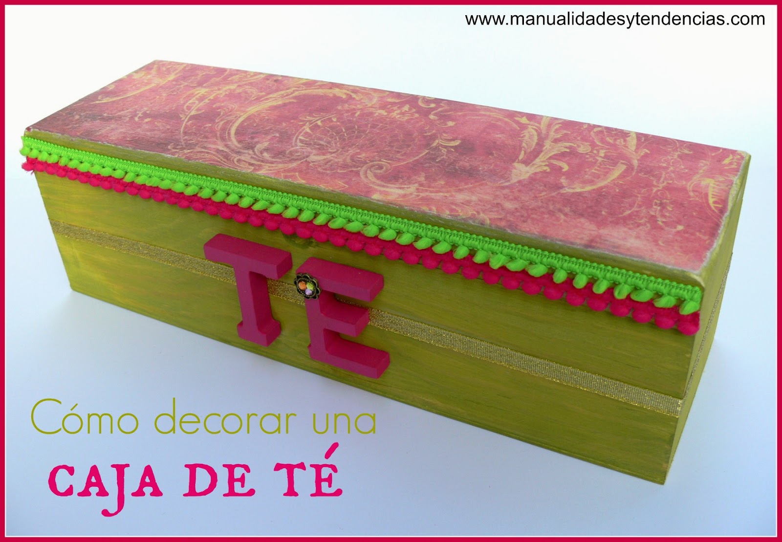 Caja de té decorada