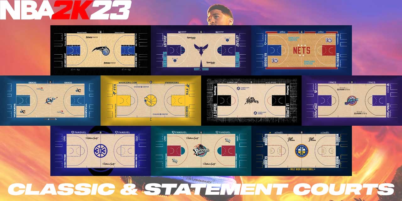 NBA 2K23 2022-23 Classic & Statement Courts