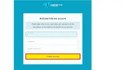 www.hide.me account activation