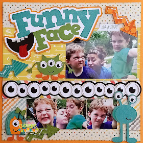 Funny Face layout by Lissa for Miss Kate Cuttables