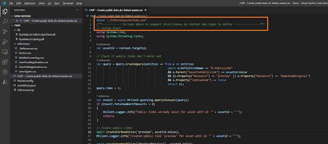CMP - Create public links for linked assets.csx