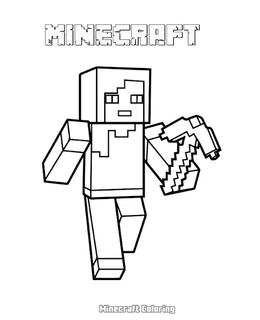 Minecraft coloring pages Steve