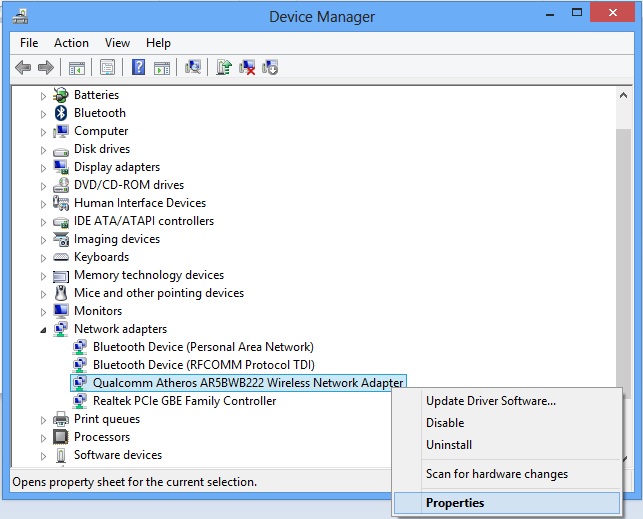 device manager wireless adapter