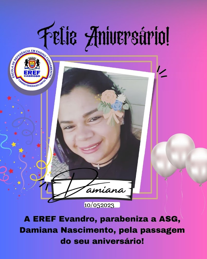 Feliz aniversário Damiana!