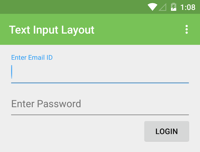 Implement TextInputLayout Using Android Design Support Library