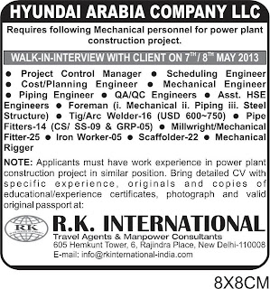 Hyundai Arabia Company Vacancies