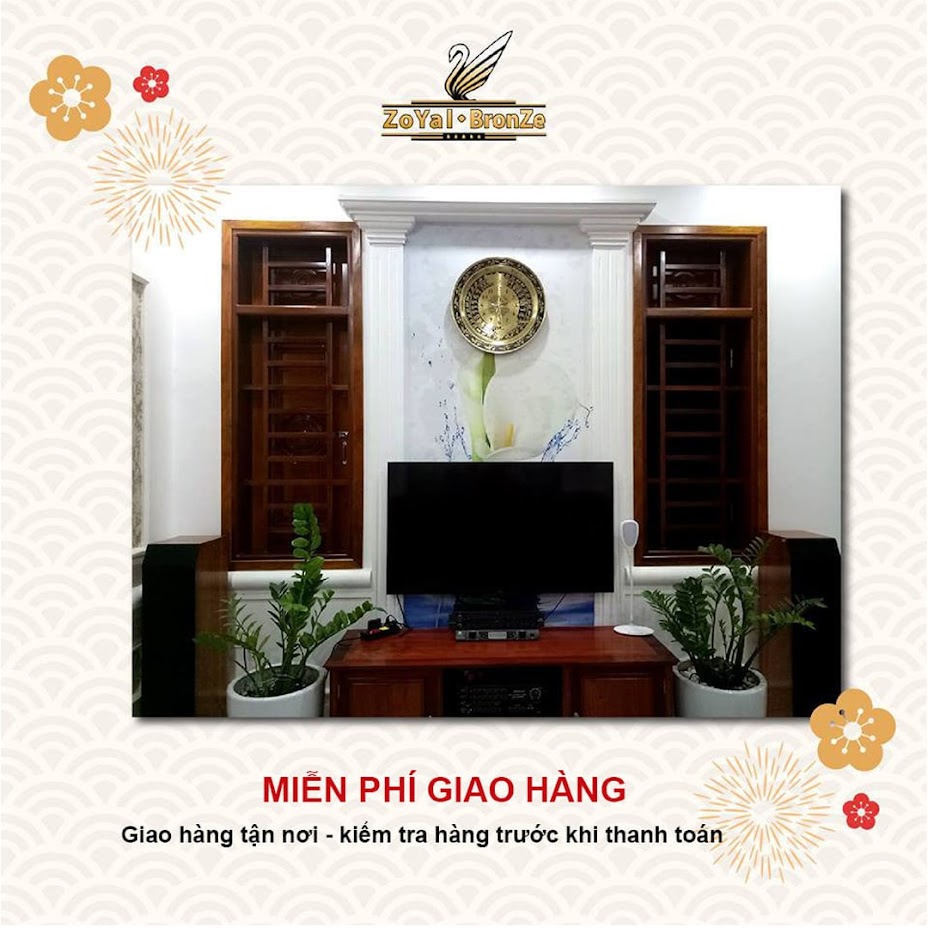 [A117] Trống đồng treo tường: Quà tặng khách nước ngoài cao cấp