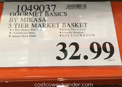 Deal for the Gourmet Basics by Mikasa 3 Tier Market Basket at Costco