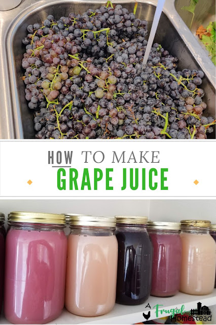 Learn  how to can grape juice and get the easy recipe for homemade grape juice.