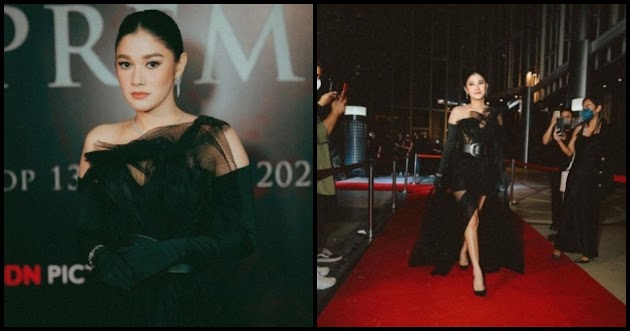 Deretan Potret Menawan Naysilla Mirdad di Gala Premiere Film 'Inang', Tampil Glamour Paripurna dengan Gaun Full Hitam