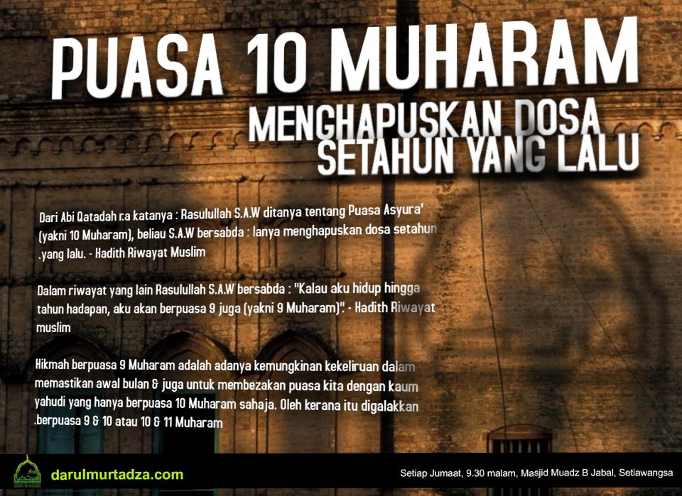 Niat puasa sunat asyura 10 muharram & Kelebihan puasa 