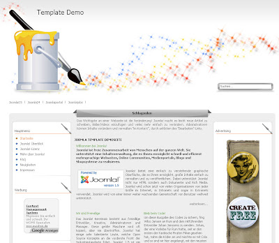 Siteground j15-169 (Yellow Paint) - шаблон для Joomla 1.5