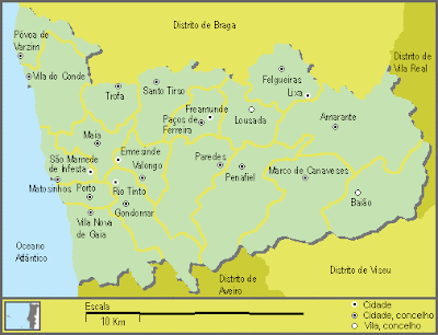 Porto Mapa Regional da Região