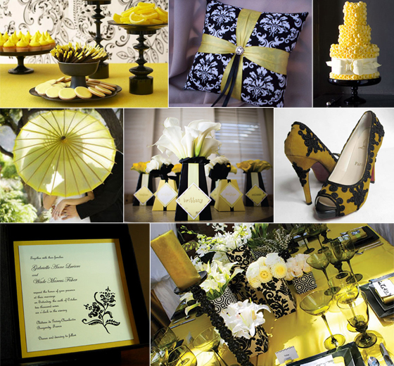 inspired by our black tie silk boxed wedding invitation this black yellow