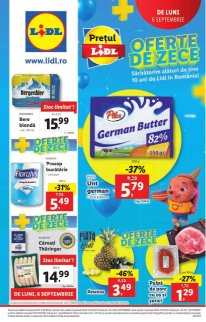 LIDL Catalog - Brosura  06-09.09 2021→ PREMII de ZECE  | Atractia Saptamanii | LidlPlus - Aktiveaza Cupoanele