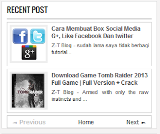 Cara Membuat Recent Post Dengan Fungsi Next Dan Previous