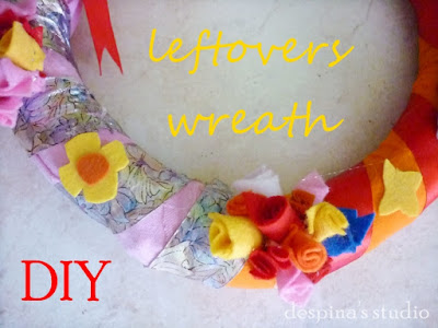 DIY wreath from leftovers