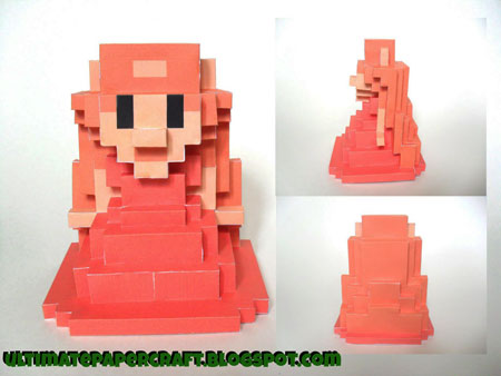 8Bit Zelda Papercraft Looks Like a Troll Princess