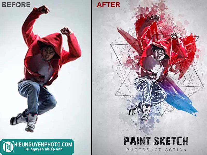 Action Paint Sketch cực ảo diệu