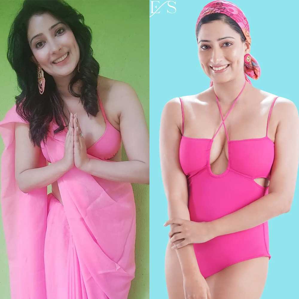 Niharica Raizada saree vs bikini hot actress