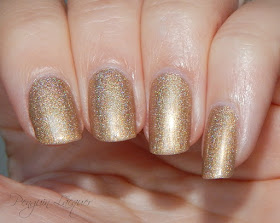 kiko holographic nail lacquer 002 golden champagne flashlight nah