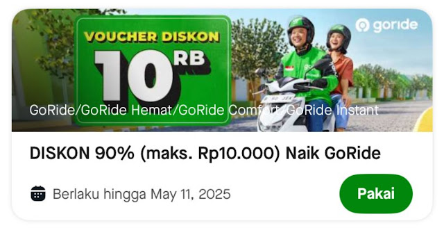 Kode Promo Aplikasi Gojek, GoFood, GrabBike dan GrabCar, Selasa 6 Mei 2025, Diskon Mulai Rp.10 Ribu