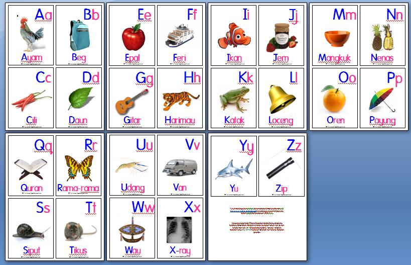 Flash Kad Kad Imbasan ABC  Huruf  Besar dan Huruf  Kecil 
