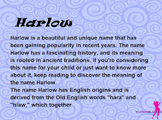 meaning of the name "Harlow"