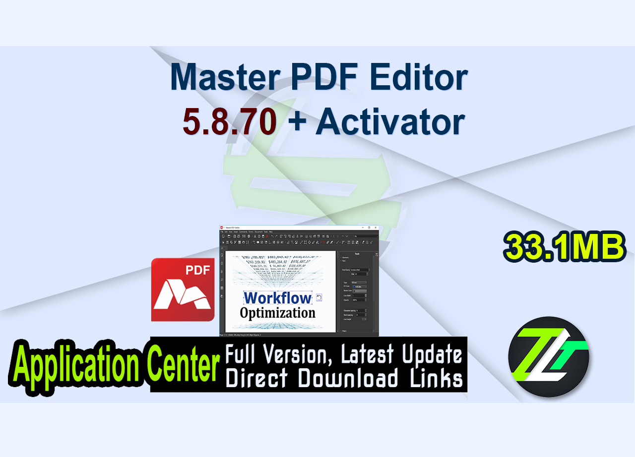 Master PDF Editor 5.8.70 + Activator