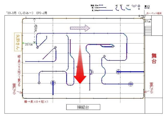 自分に向かって加速からの直角カーブ