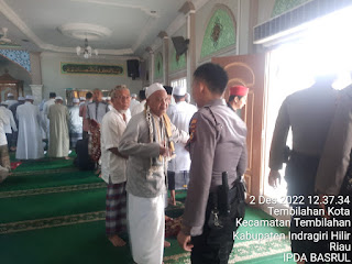 Jum'at Keliling, Giliran Masjid Darul Hikmah Tembilahan Disambangi Sat Samapta Polres Inhil