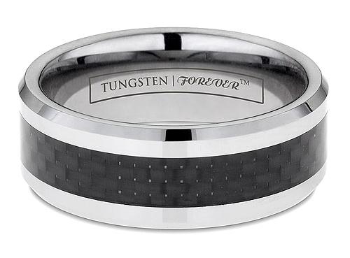  black is one of the most popular trends in men's wedding bands for 2012