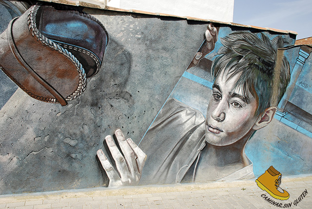 DETALLE DEL MURAL DEL LAZARILLO EN ESCALONA DEL ALBERCHE