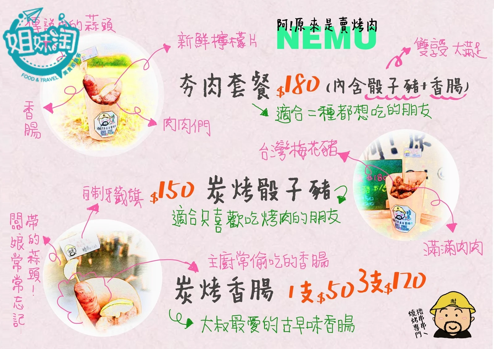 極道屋台 愛麻客 We see！古早味蛋餅 擼串串  Foodturama 小怪獸 一點點mini可頌 魷嫩有蝦 賤人雞蛋糕