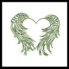Wing tattoo designs embracing the white heart