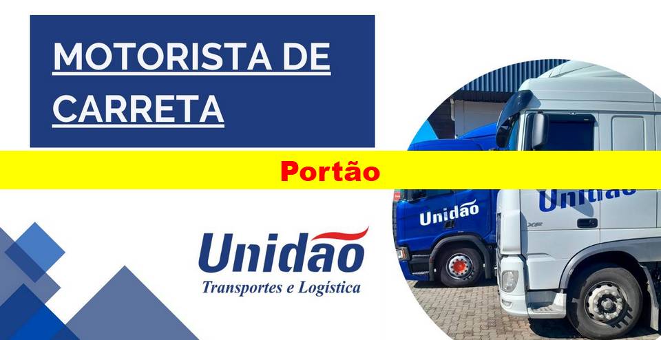 Unidão Transportes seleciona Motorista em Portão