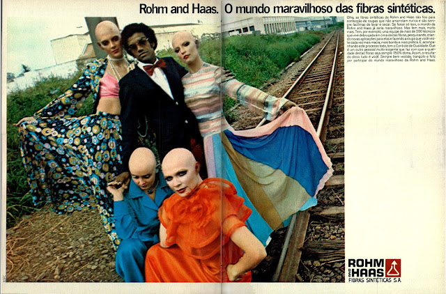 propaganda Rohm Haas - 1973 com o cantor Jorge Ben.  Moda anos 70; propaganda anos 70; história da década de 70; reclames anos 70; brazil in the 70s; Oswaldo Hernandez 